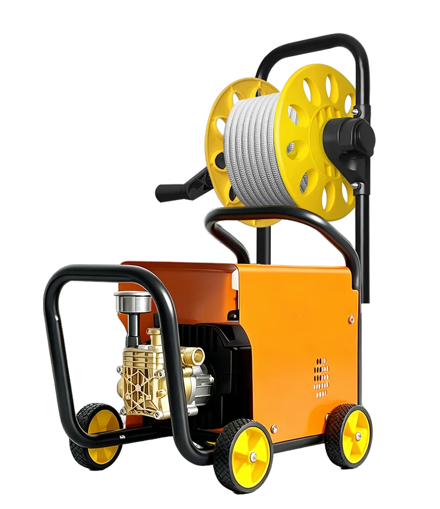 Trolley Washer with Exposed Pressure Gauge · Orange