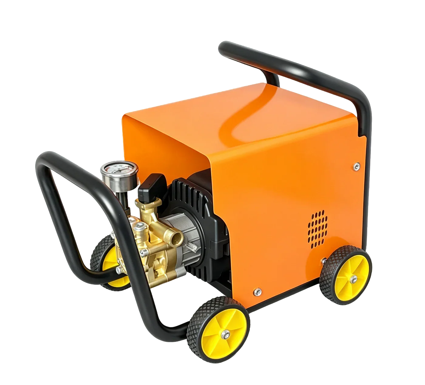 Trolley Washer with Exposed Pressure Gauge · Orange