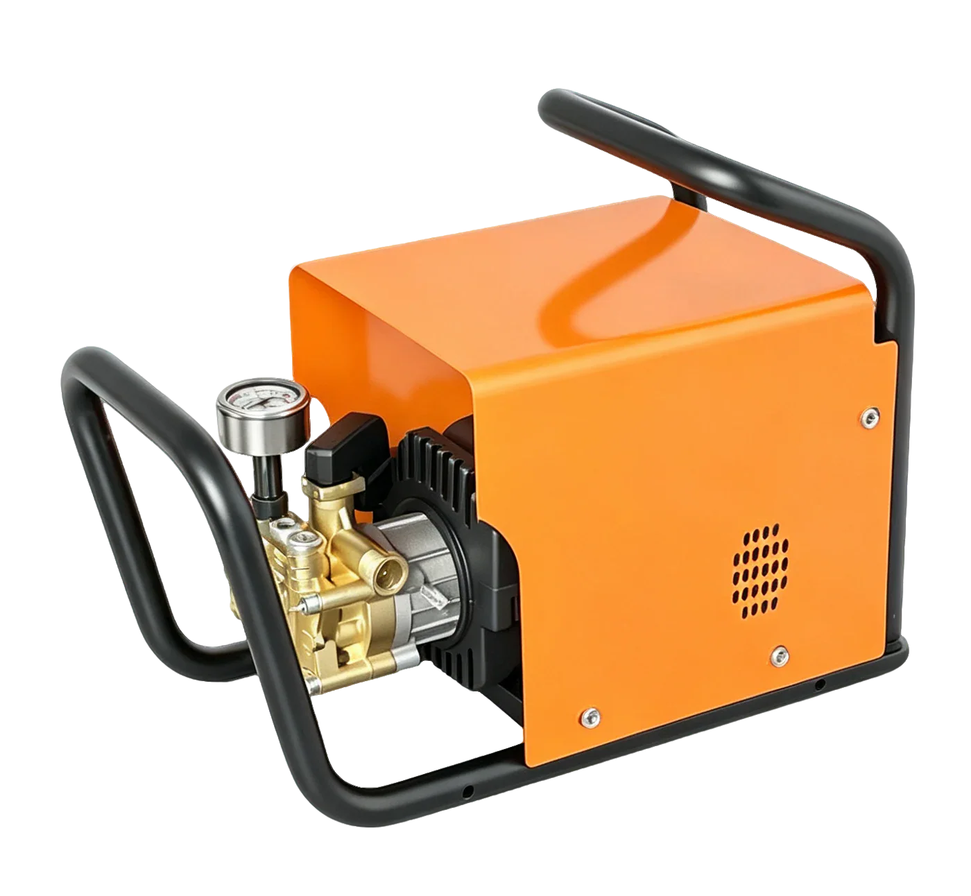Trolley Washer with Exposed Pressure Gauge · Orange