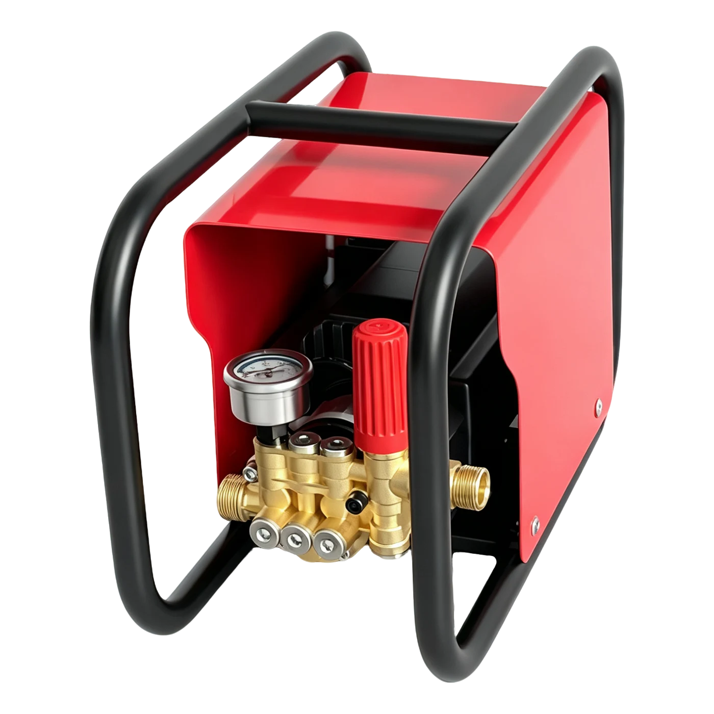 Carry-Frame Washer with Open Front Hood · Red