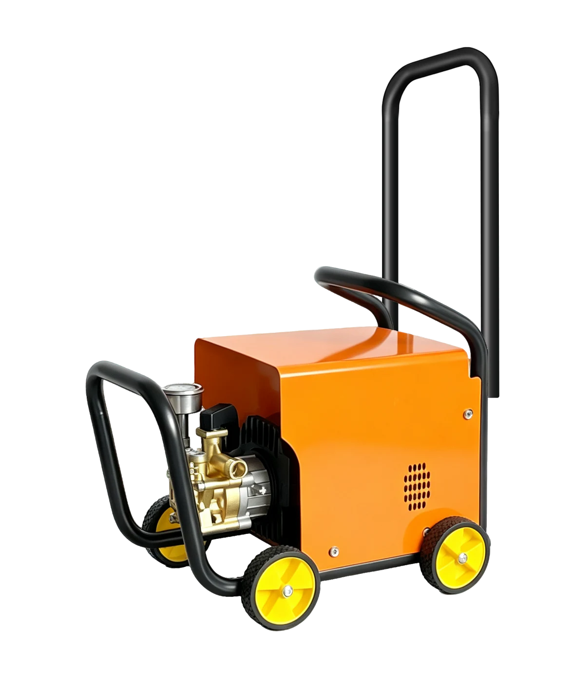 Trolley Washer with Exposed Pressure Gauge · Orange