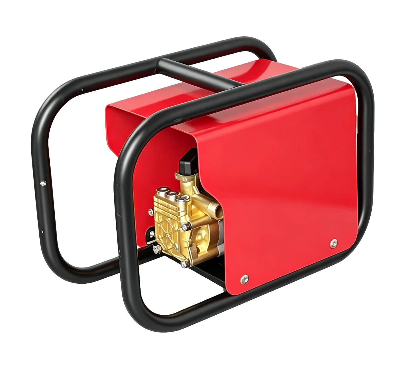 Carry-Frame Washer with Open Front Hood · Red